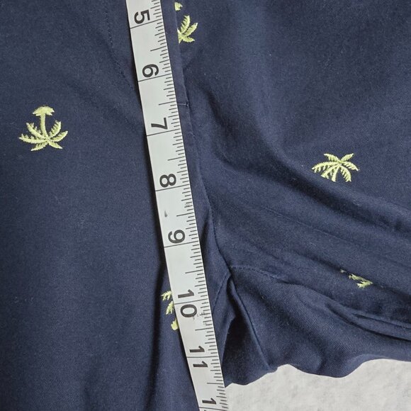 Talbots Womens Size 6 Navy Blue Palm Tree Curvy Ankle Cropped Chino Vacay Pants - Picture 12 of 12
